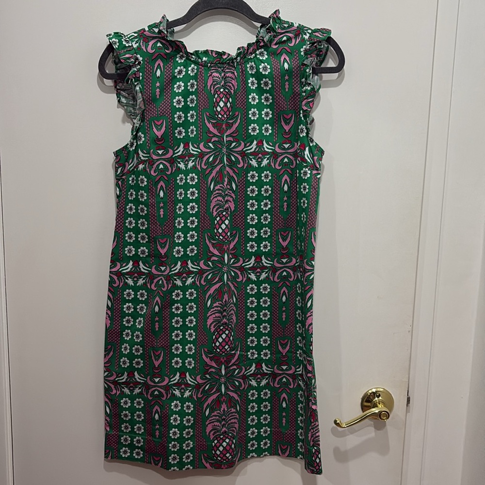 Pineapple, Green Pink, Tribal, Mini Dress Size Small Charter Club